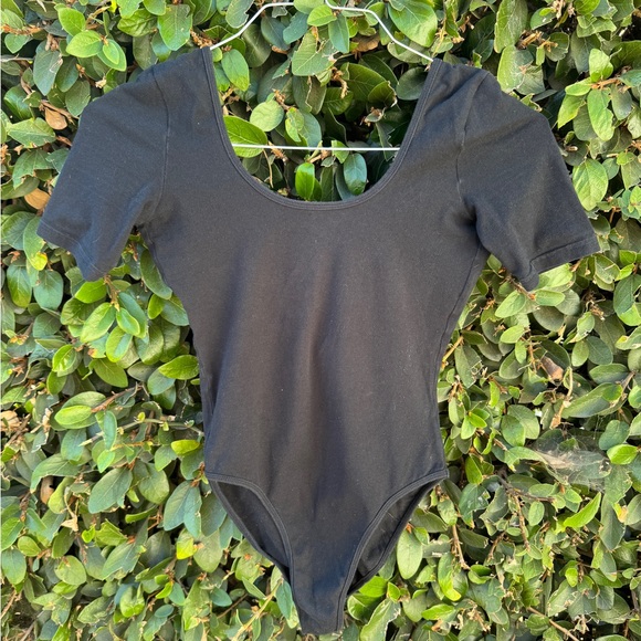 American Apparel black short sleeve leotard - Picture 1 of 4